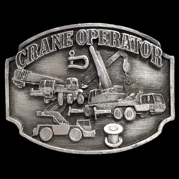 Trade Specialties Other - Crane Operator Belt Buckle Construction Heavy Equipment Trade Specialties Pewter